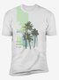Coconut Tree Crew Neck Casual T-Shirt