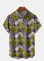 Hawaii Parrot Chest Pocket Short Sleeve Hawaiian Shirt