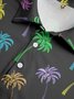 Hawaiian Coconut Tree Button Short Sleeve Golf Polo Shirt