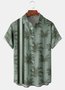 Palm Tree Chest Pocket Short Sleeve Aloha Shirt