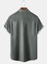 Big size Coconut Tree Chest Pocket Short Sleeve Bowling Shirt