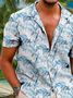 Hawaiian Print Chest Pocket Short Sleeve Shirt