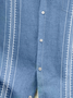 Striped Print Chest Pocket Short Sleeve Shirt