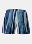 Striped Drawstring Beach Shorts