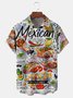 Mexican Food Chest Pocket Short Sleeve Casual Shirt