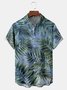 Tropical Plant Chest Pocket Short Sleeve Hawaiian Shirt