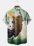 Panda Chest Pocket Short Sleeve Hawaiian Shirt