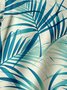 Plant Leaves Chest Pocket Short Sleeve Hawaiian Shirt
