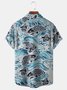 Japanese Koi Chest Pocket Short Sleeve Hawaiian Shirt