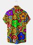 Hippies Mushroom Chest Pocket Short Sleeve Funky Shirt