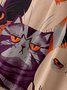 Cat Chest Pocket Short Sleeve Casual Shirt