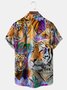 Tigers Chest Pocket Short Sleeve Hawaiian Shirt
