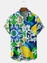 Mediterranean Tile Lemon Chest Pocket Short Sleeve Hawaiian Shirt