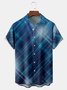 3D Geometric Chest Pocket Short Sleeve Casual Shirt