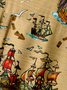 Ocean Sailing Chest Pocket Short Sleeve Hawaiian Shirt