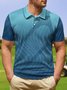 Ombre Abstract Geometric Button Short Sleeve Golf PoLo Shirt