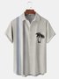 Coconut Tree Chest Pocket Short Sleeve Bowling Shirt