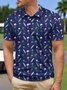 Coconut Surfboard Button Short Sleeve Golf Polo Shirt