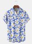 Floral Chest Pocket Short Sleeve Casual Shirt