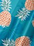 Fruit Pineapple Chest Pocket Short Sleeve Hawaiian Shirt