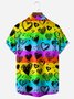 LGBT Color Heart Chest Pocket Short Sleeve Casual Shirt