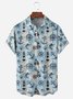 Nautical Marine Life Chest Pocket Short Sleeve Hawaiian Shirt