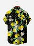 Dots Lemon Chest Pocket Short Sleeve Hawaiian Shirt