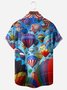 Air Balloon Chest Pocket Short Sleeve Hawaiian Shirt