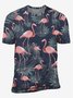 Flamingo Crew Neck Casual T-shirt