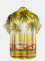 Coconut Tree Chest Pocket Short Sleeve Aloha Shirt