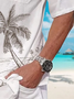 Big Size Coconut Tree Chest Pocket Short Sleeve Resort Shirt