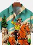 Big Size Western Cowboy Chest Pocket Short Sleeve Casual Shirt