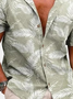 Big Size Palm Leaf Short Sleeve Aloha Shirt