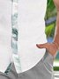 Plants Stand Collar Short Sleeve Resort Shirt