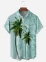 Shaded Coconut Tree Chest Pocket Short Sleeves Hawaiian Shirt