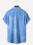 Bamboo Leaf Parrot Chest Pocket Short Sleeve Bowling Shirt