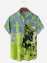 Dinosaur Chest Pocket Short Sleeve Casual Shirt
