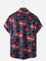 Love and Cross Chest Pocket Short Sleeve Casual Shirt