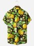 Lemons Knit Print Chest Pocket Short Sleeve Hawaiian Shirt