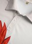 Fun Rooster Button Down Short Sleeve Polo Shirt