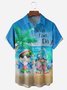 Coconut Tree Gnome Chest Pocket Short Sleeve Hawaiian Shirt