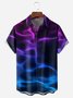 Artistic Gradient Chest Pockets Short Sleeves Casual Shirts