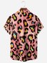 Leopard Chest Pocket Short Sleeve Hawaiian Shirt