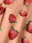 Strawberry Chest Pocket Short Sleeve Casual Shirt