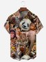 Fun Animals Chest Pocket Short Sleeve Casual Shirt