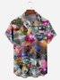 Party Lights Chest Pocket Short Sleeve Casual Shirt