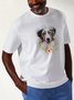 Dog Round Neck Short Sleeve T-shirt
