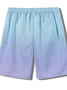 Gradient Color Drawstring Beach Shorts
