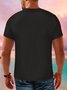 Cotton Cross Casual Round Neck T-Shirt