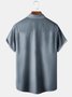Big Size Coconut Tree Chest Pocket Short Sleeve Bowling Shirt